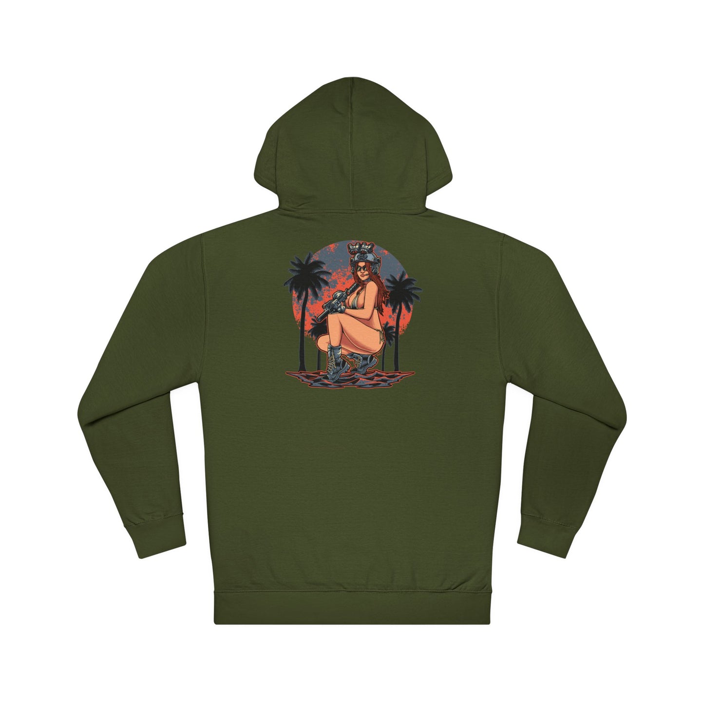 Gun Girl Beach Hoodie
