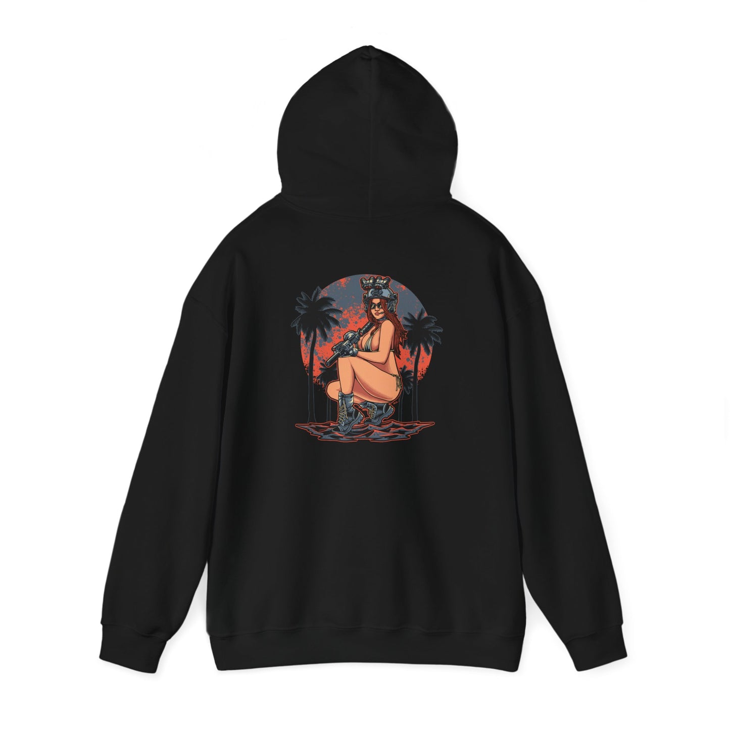 Gun Girl Beach Hoodie