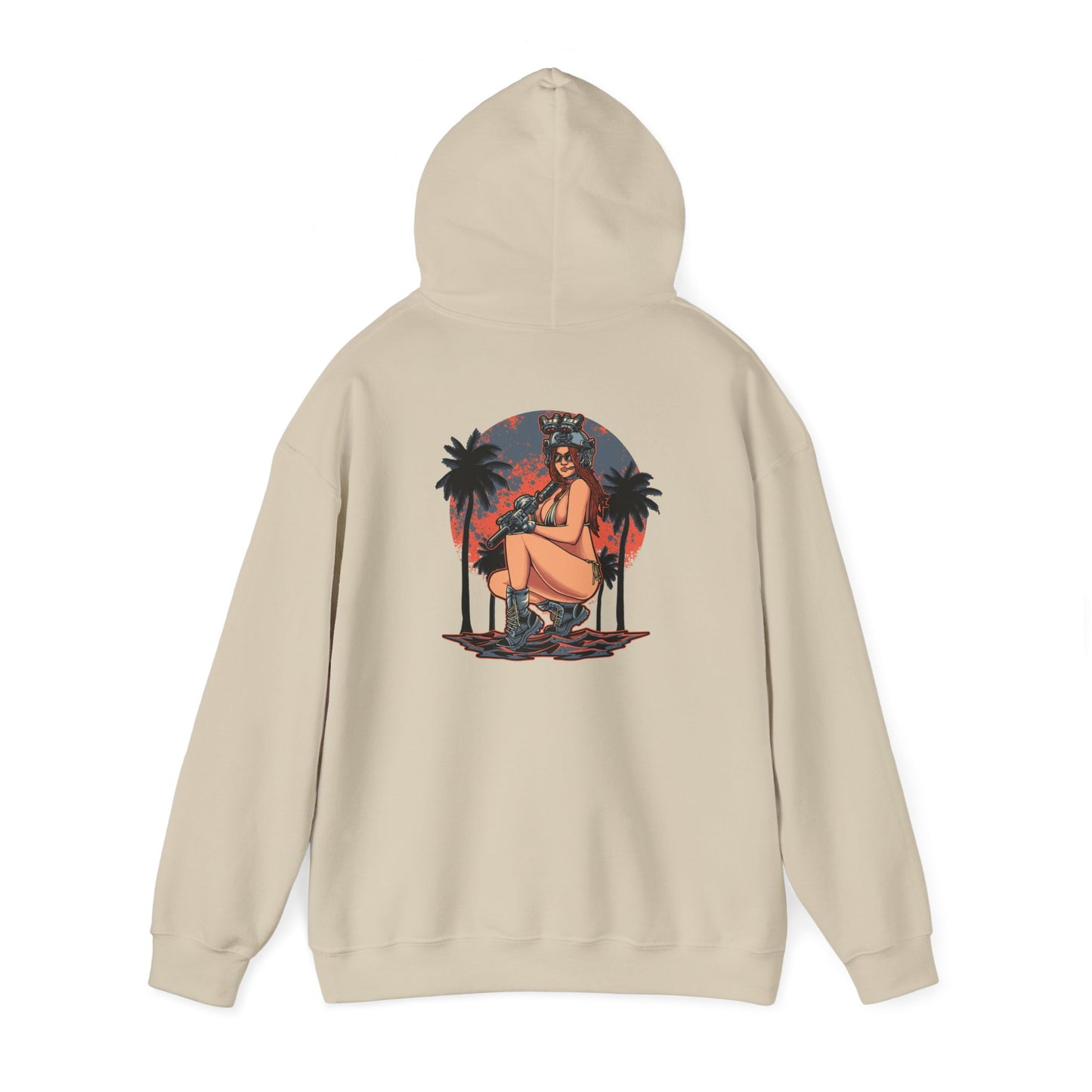 Gun Girl Beach Hoodie