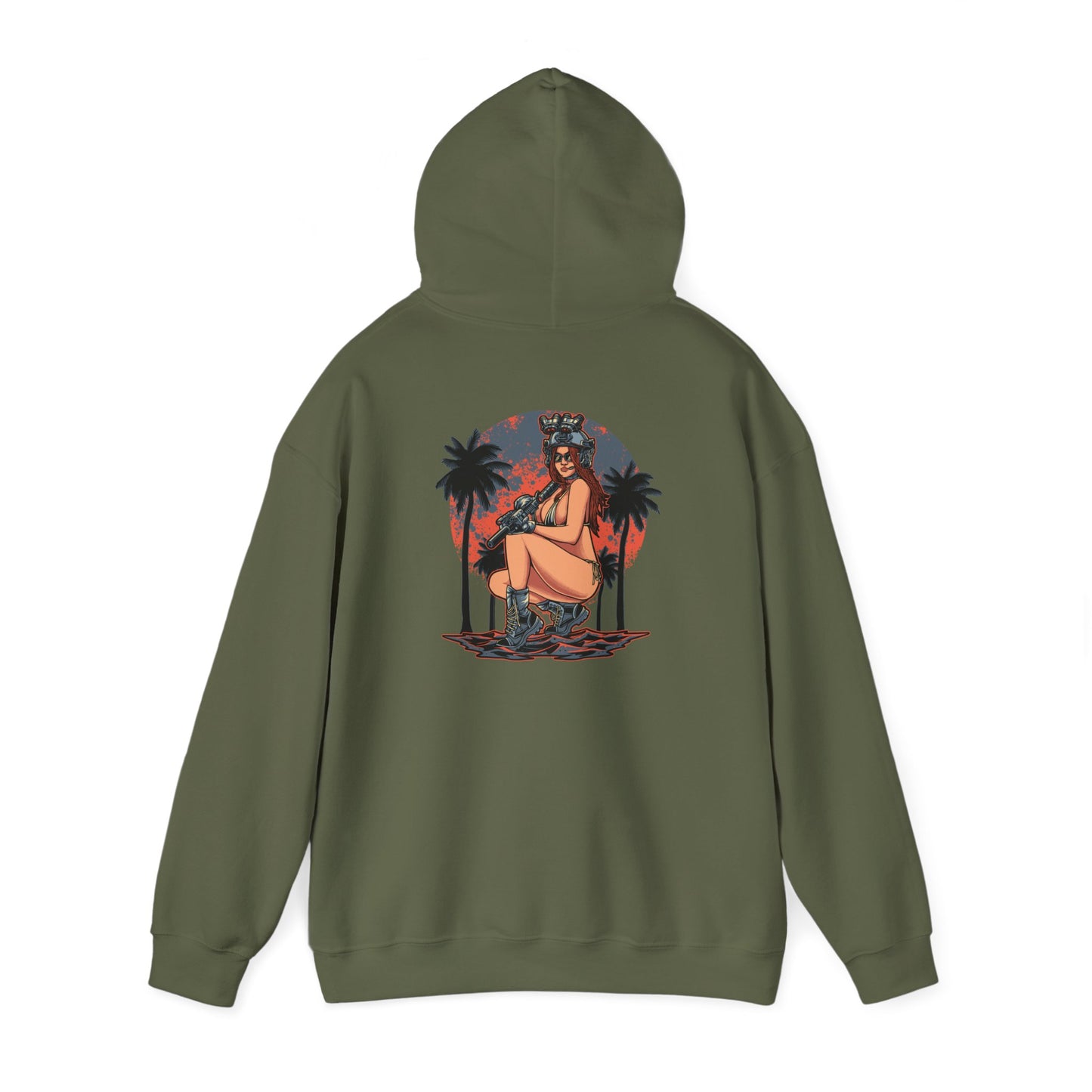 Gun Girl Beach Hoodie