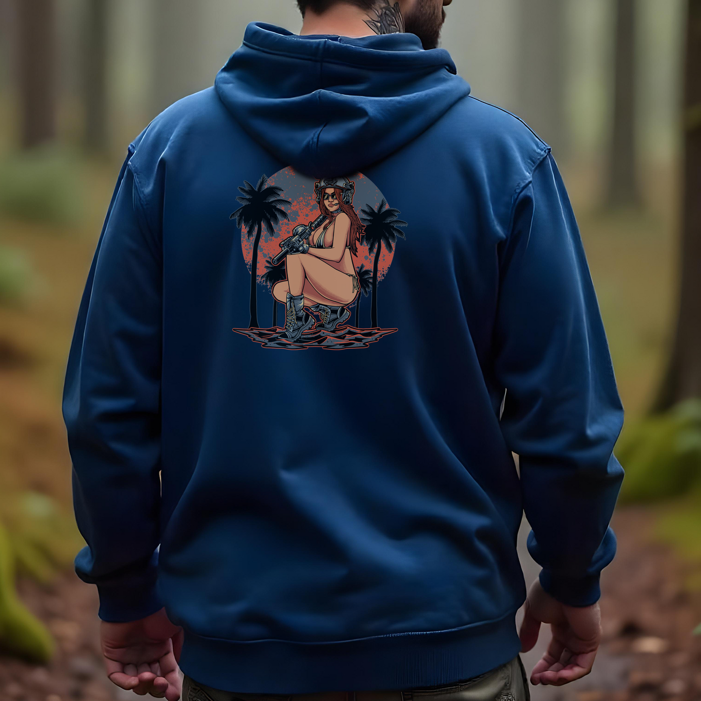 Gun Girl Beach Hoodie